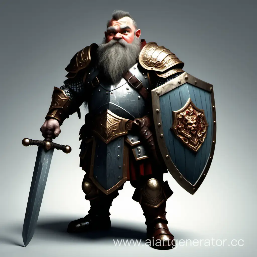 Dwarf-Soldier-in-Majestic-Armor-with-Sword-and-Shield