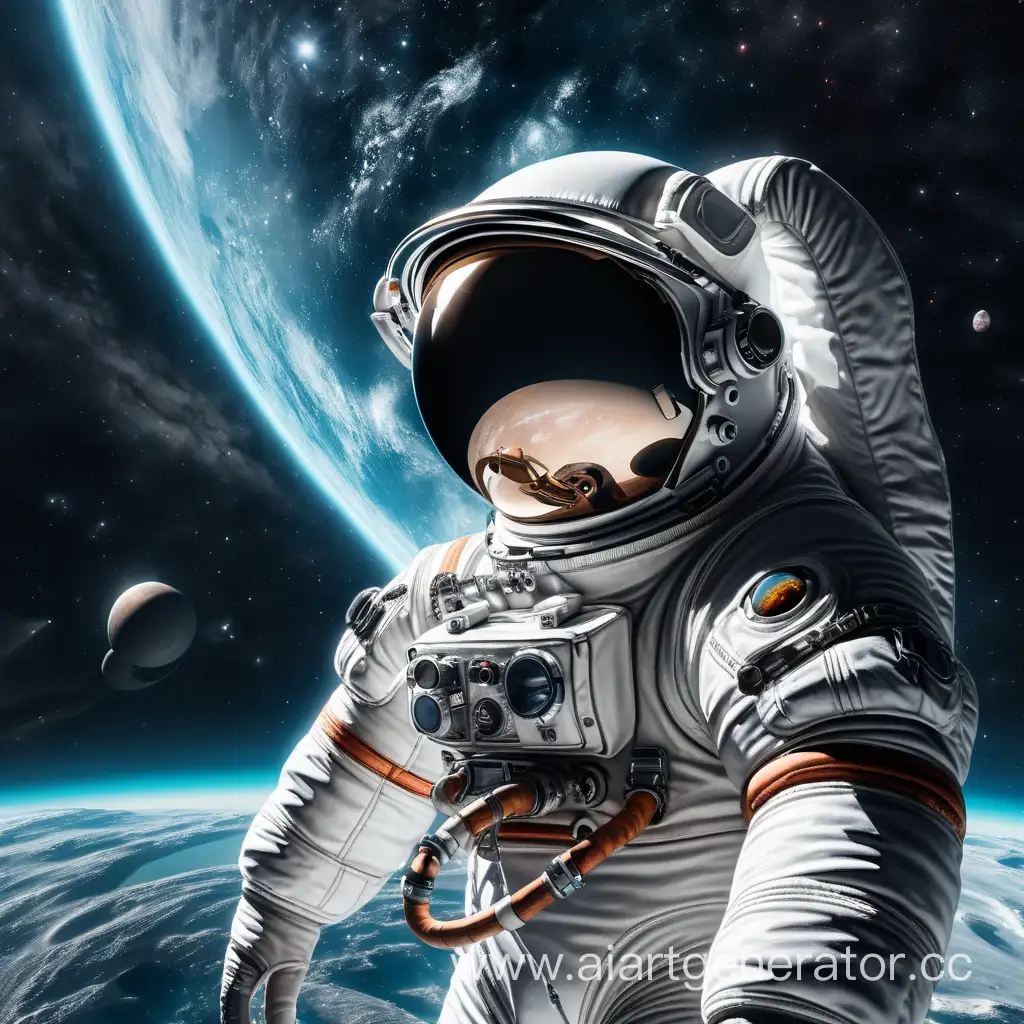 Exploring-the-Galactic-Wonders-Cosmonaut-in-the-Beautiful-Cosmos