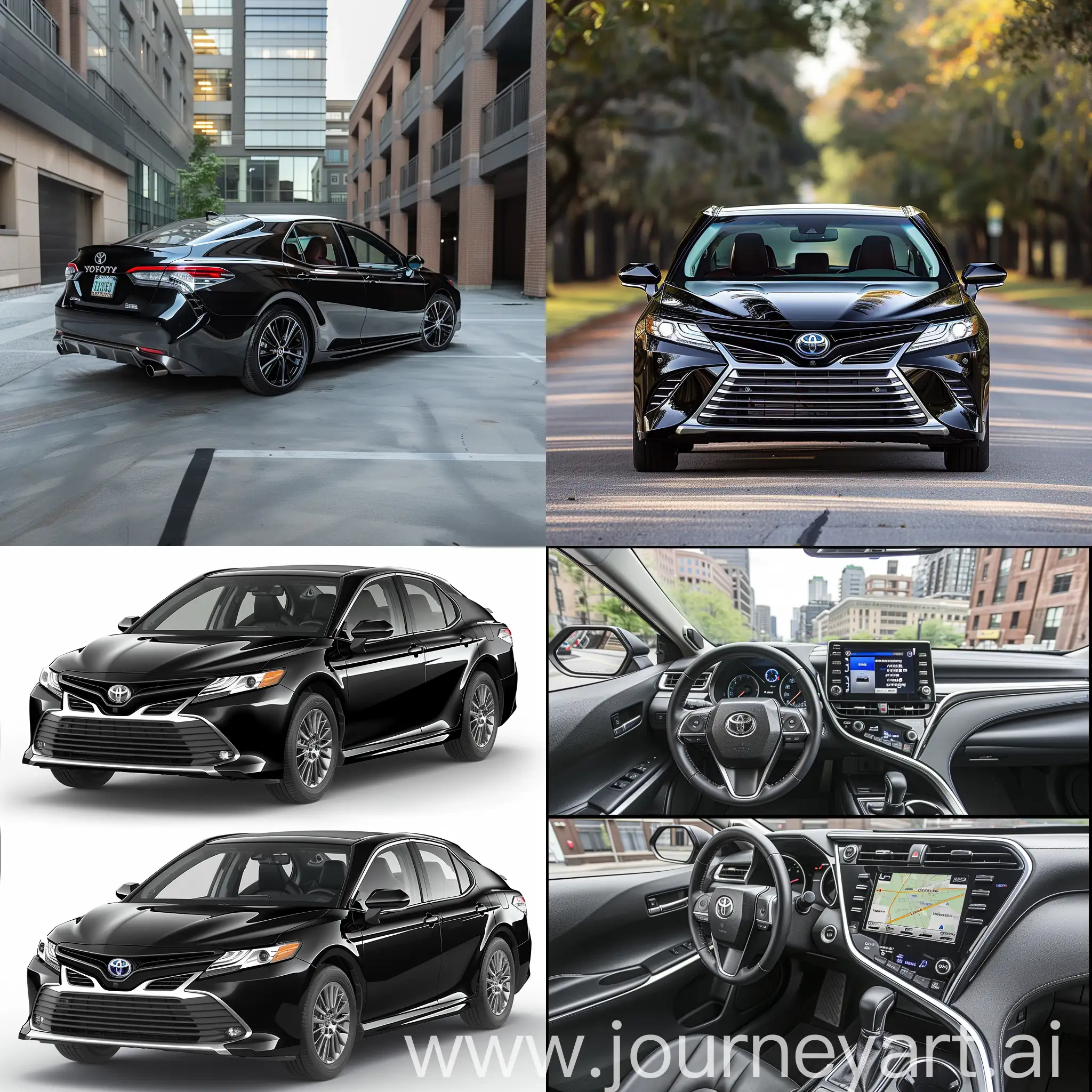2017-Toyota-Camry-Black-Sedan-with-25L-Engine-Front-View