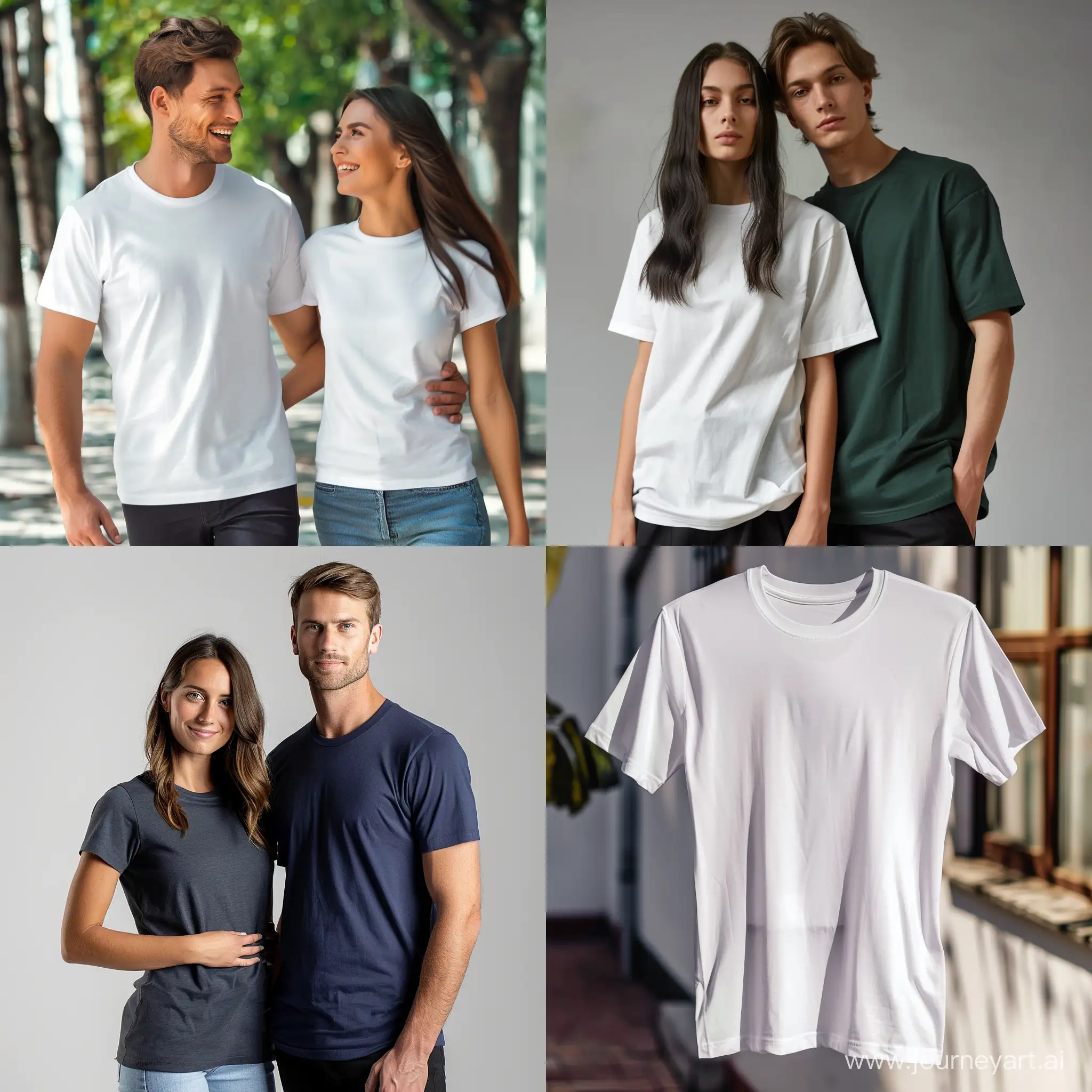hello I want image of Men and Women T-shirt without any logo