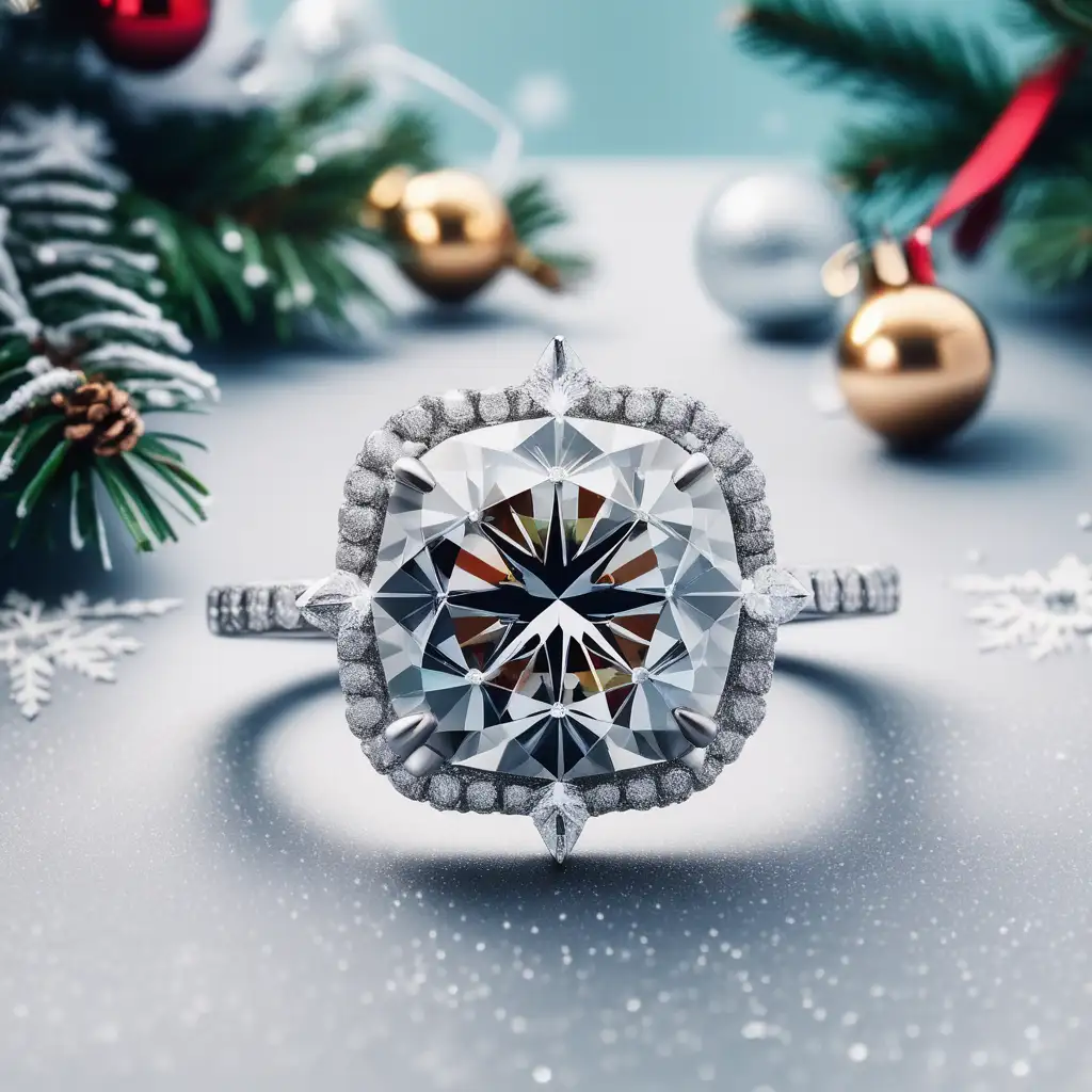 Christmas theme instgram post for lab grown diamond jewellery