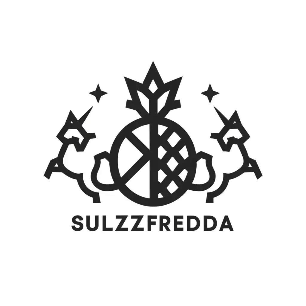 LOGO-Design-For-Sulzfrieda-Minimalistic-Pineapple-Handball-Unicorn-Emblem