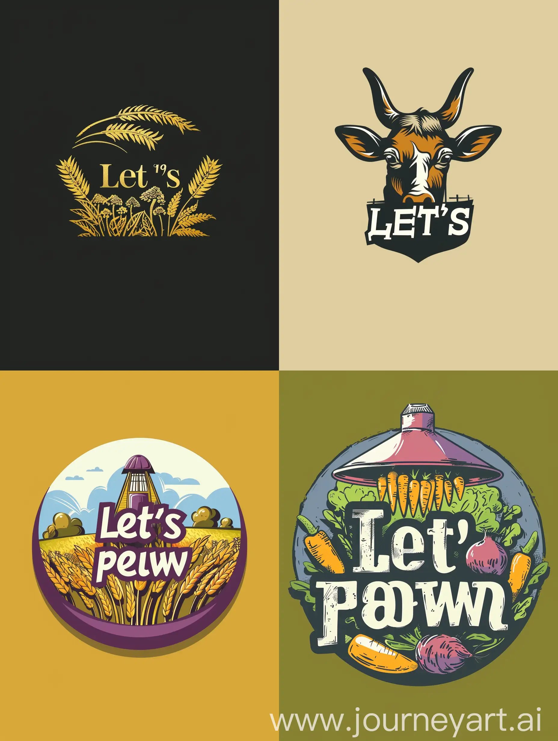 Vibrant-Lets-Farm-Logo-with-Lively-Agricultural-Scenes