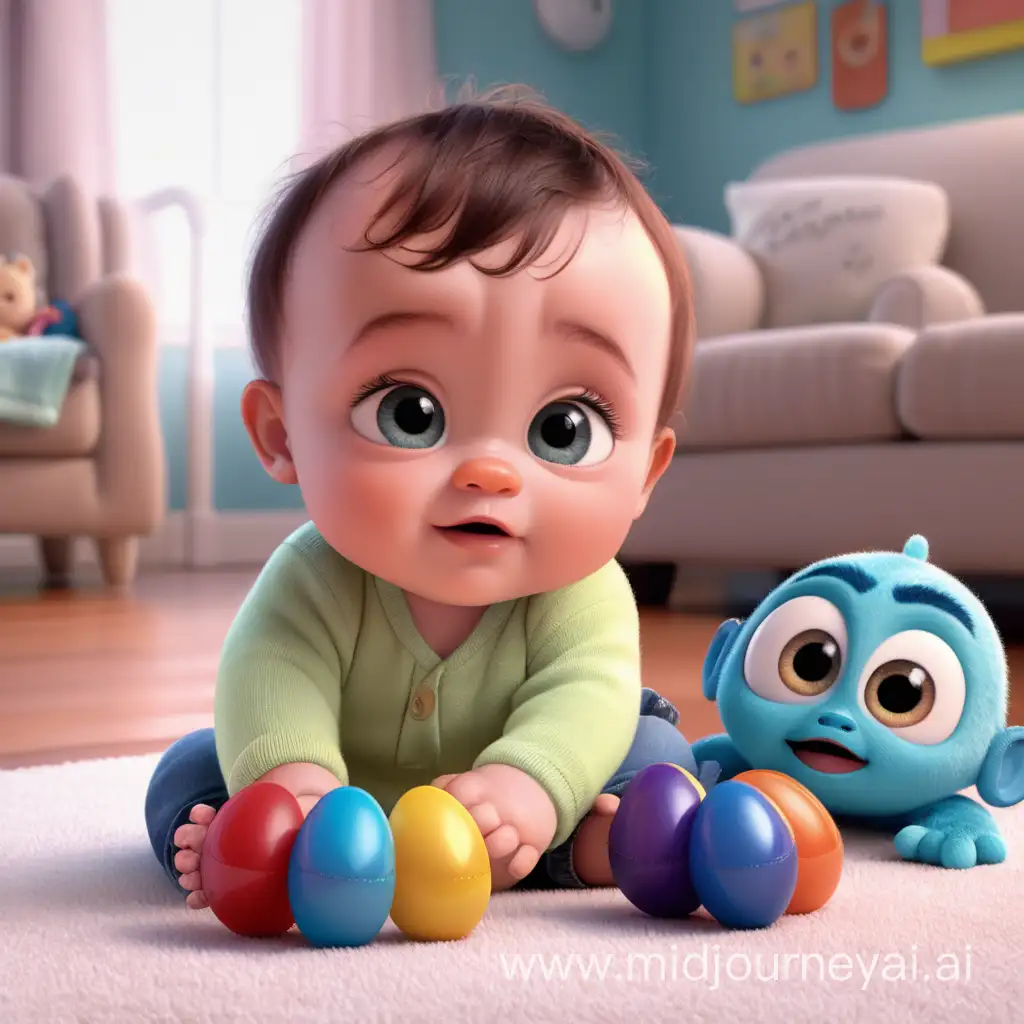 Exploring Vibrant Colors with an Adorable Pixar Baby