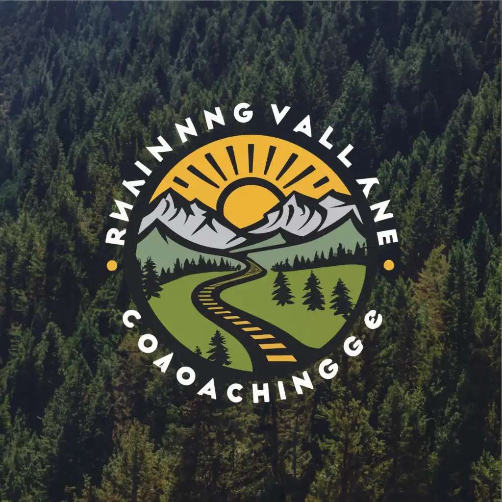 LOGO Design for Shining Valley Coaching Serene Valley Path with Sun ...