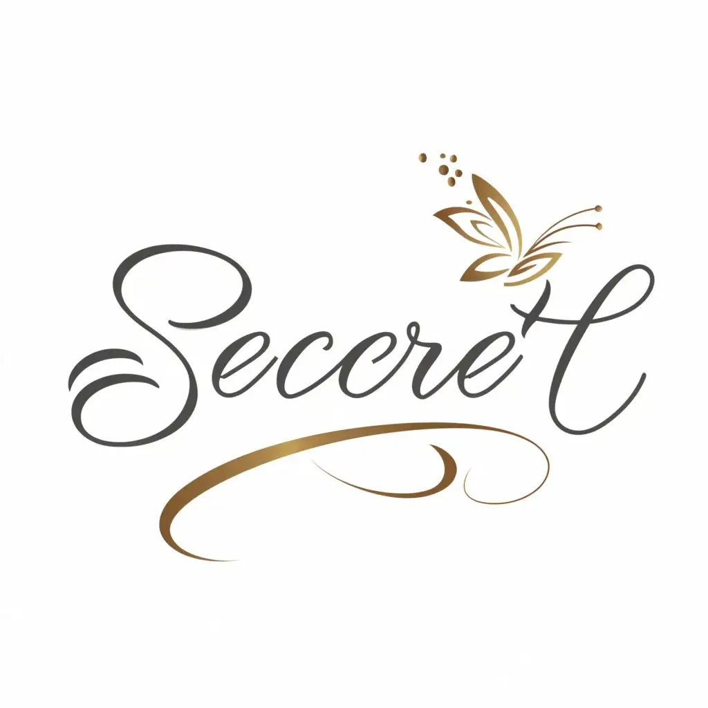 a logo design,with the text "SECRET", main symbol:butterfly,Moderate,be used in Beauty Spa industry,clear background
