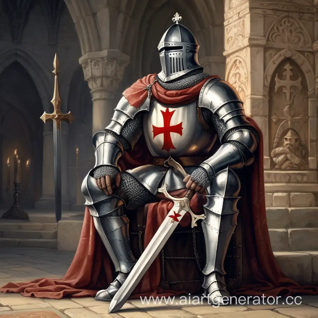 Chivalrous-Knight-Kneeling-Before-the-Royal-Throne