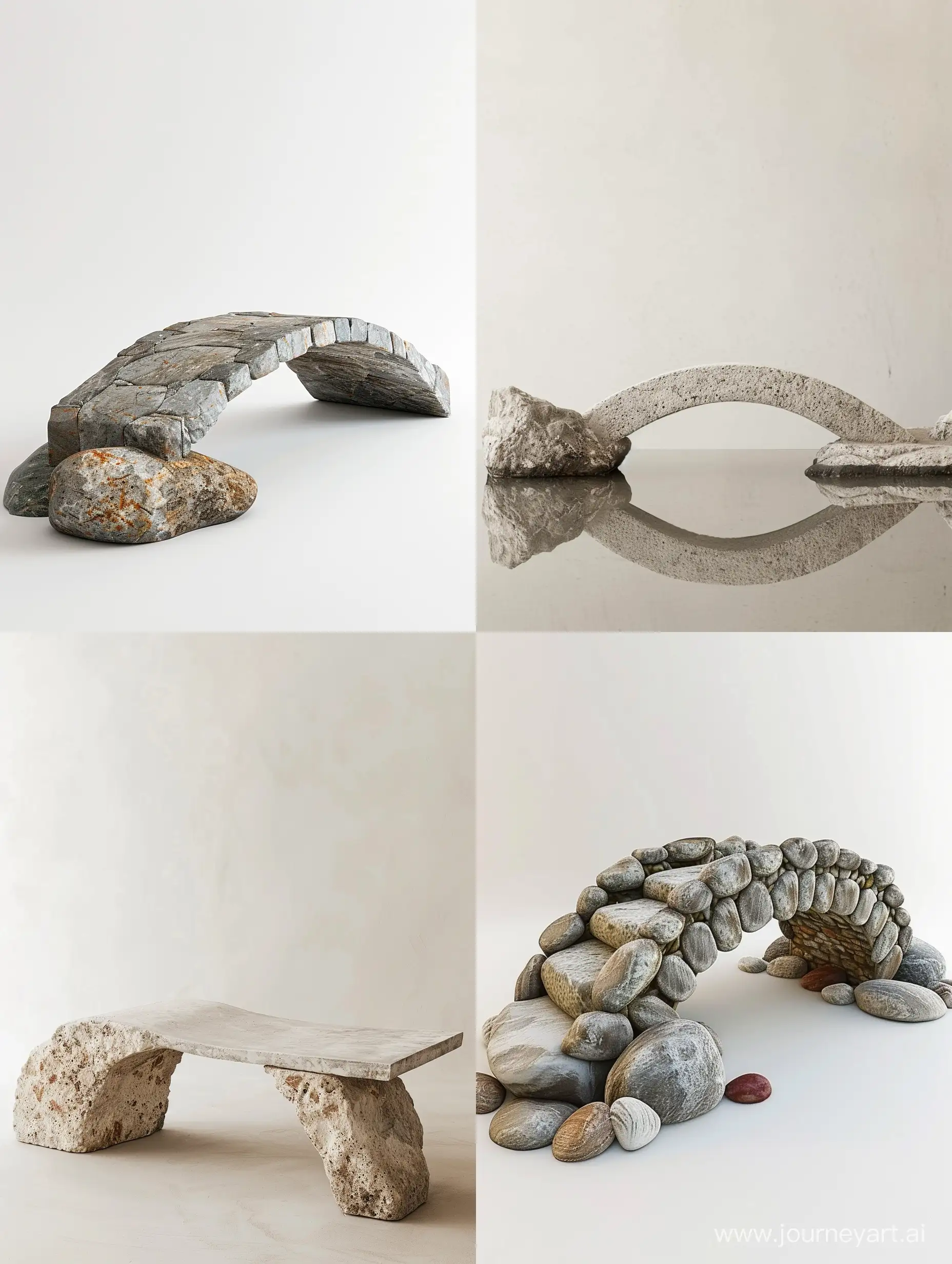 Stone bridge in a minimalist style, perfect for creating a charming and playful atmosphere in the room.