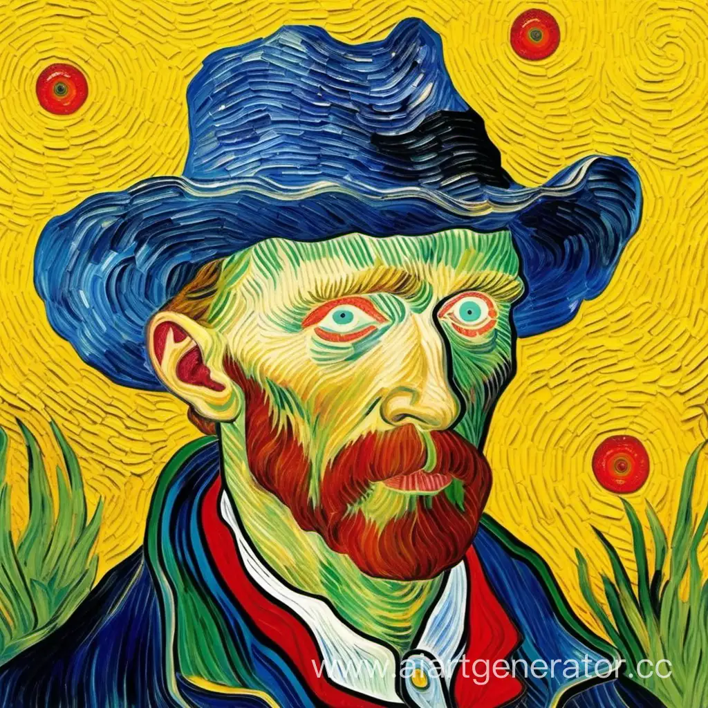 Ван Гог с красными накуренными глазами