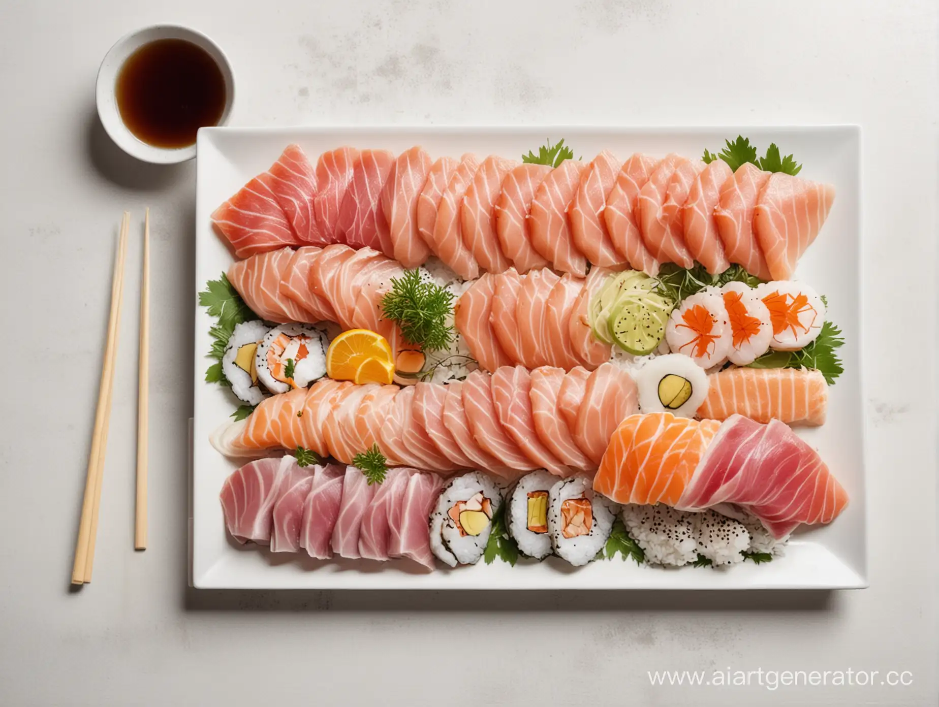 Japanese-Sashimi-Platter-on-White-Table-Exquisite-TopView-Cuisine