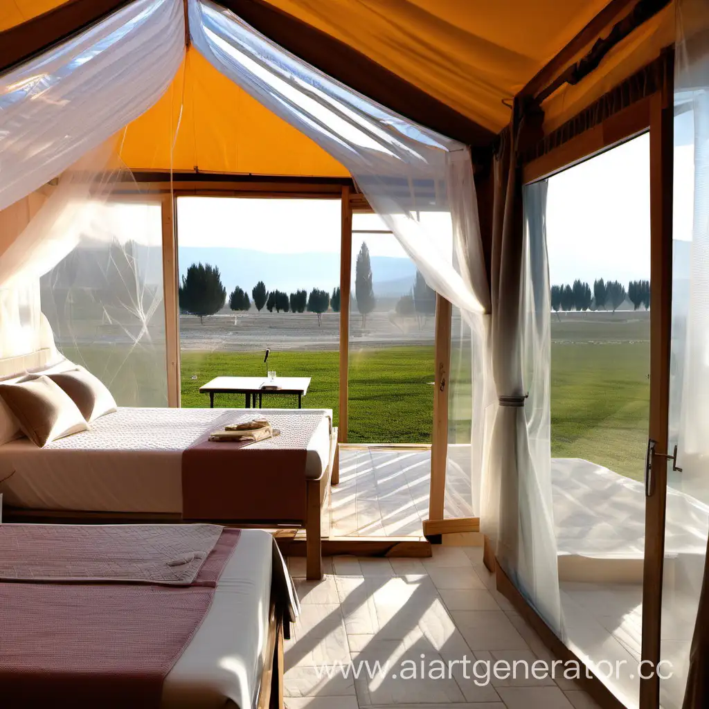 Luxurious-Glamping-Experience-with-TransparentWalled-Houses-in-Pamukkale