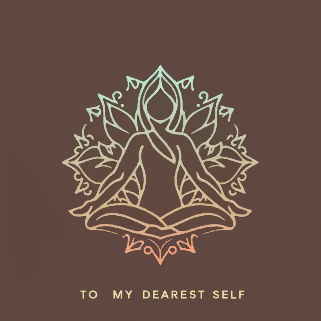 a logo design,with the text "To My Dearest Self", main symbol:Lady in a yoga outline focusing on self care, this brand is about self love, self growth and self healing.,complex,be used in Beauty Spa industry,clear background