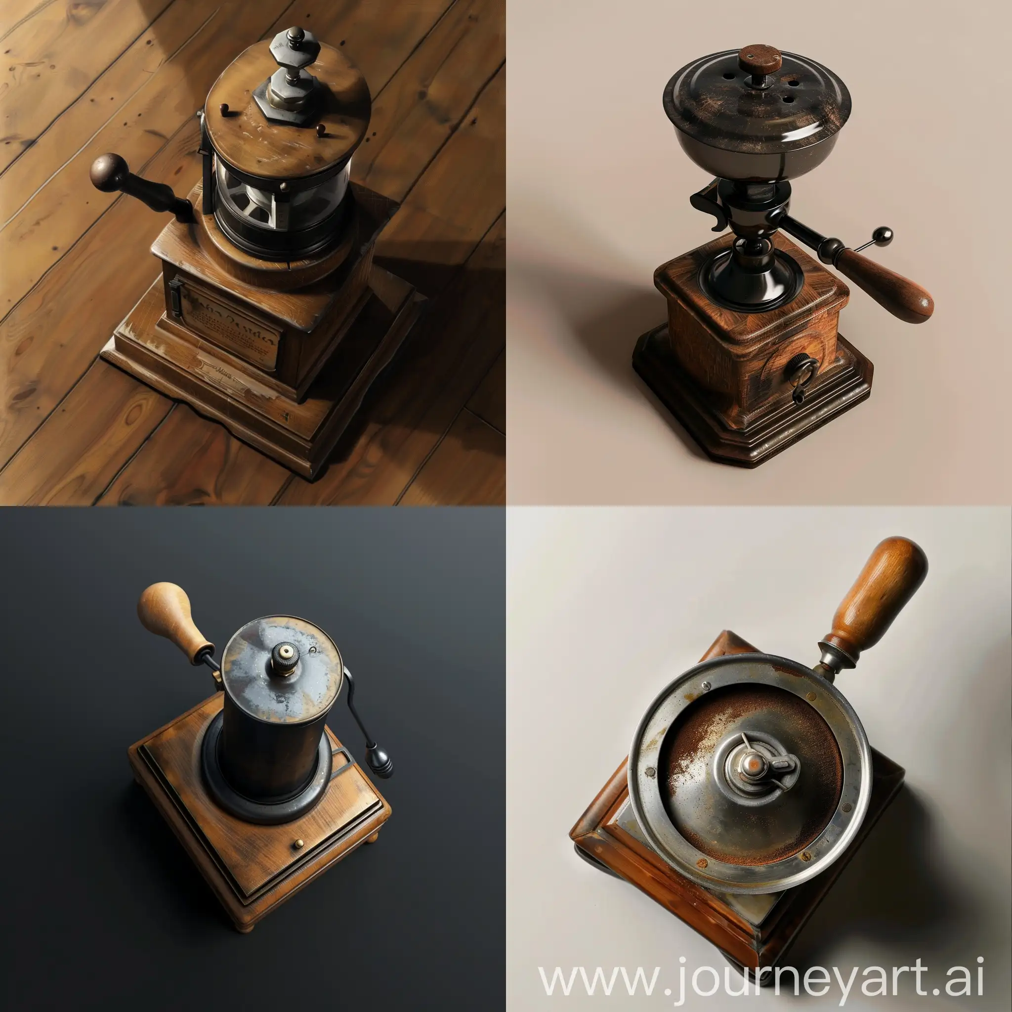 Vintage-Manual-Coffee-Grinder-in-Modern-Style-Perspective