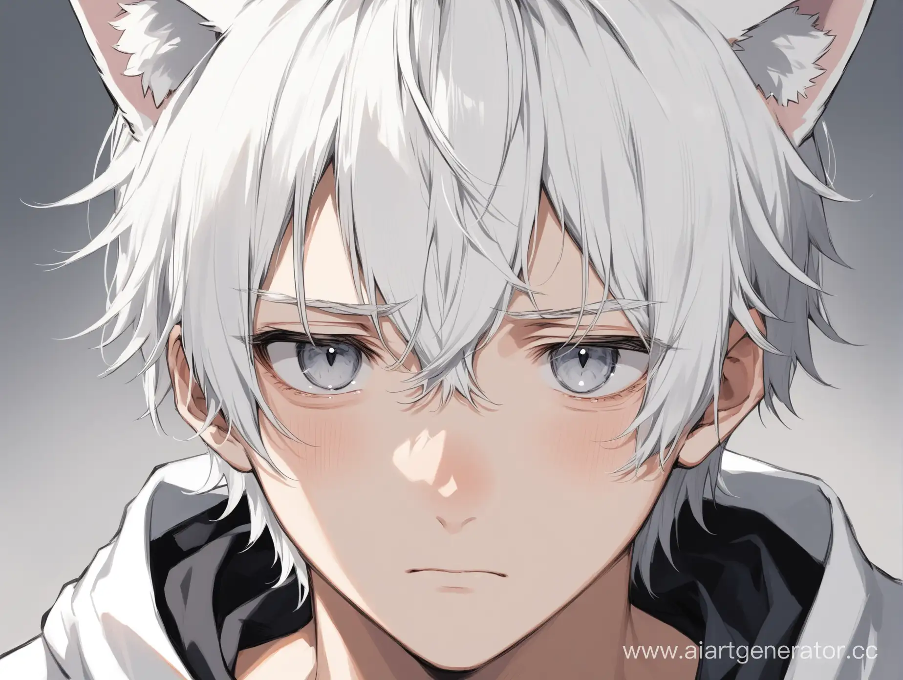 Young-Man-with-Soft-Features-and-White-Cat-Ears