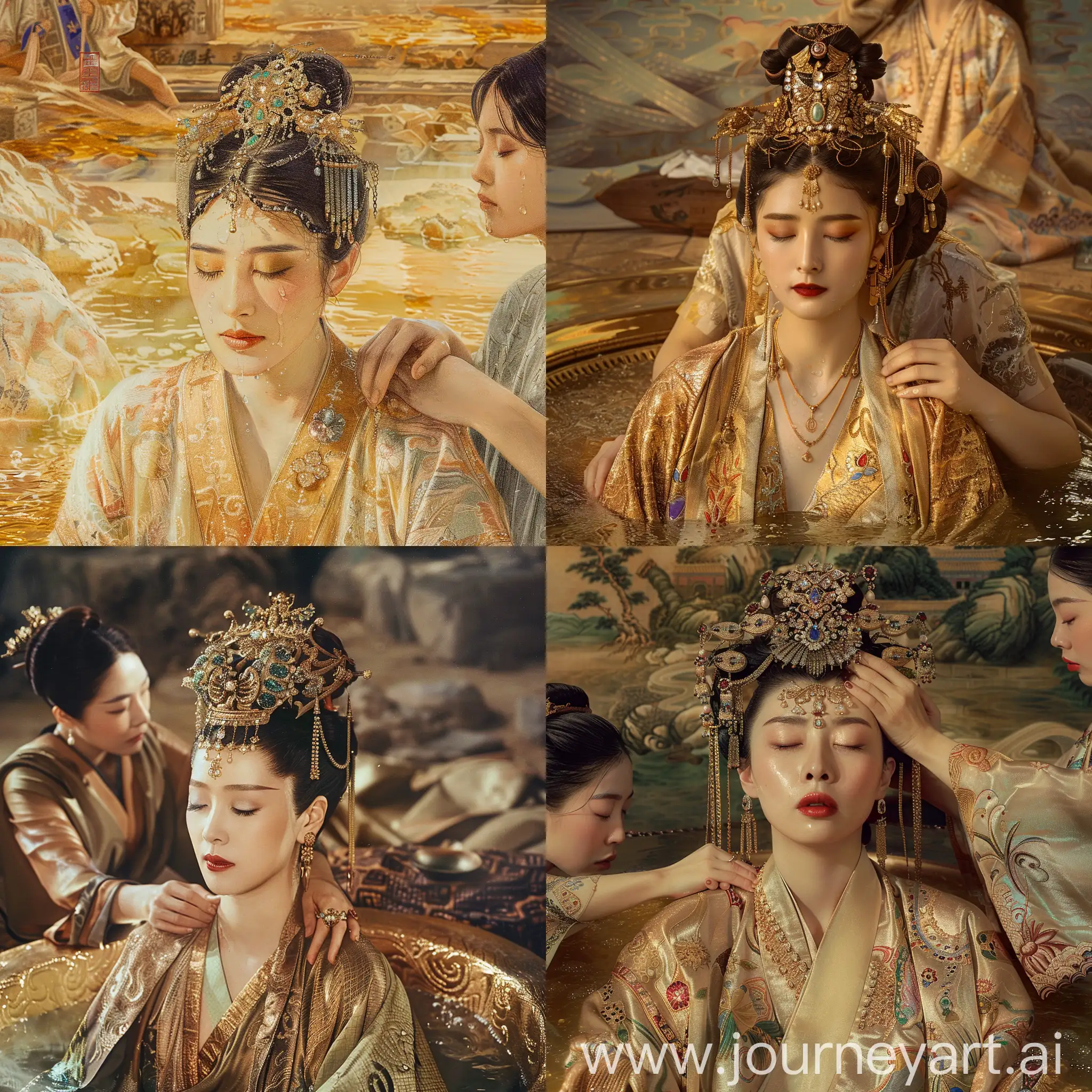 Dignified-Empress-of-China-Relaxing-in-Luxurious-Hot-Spring