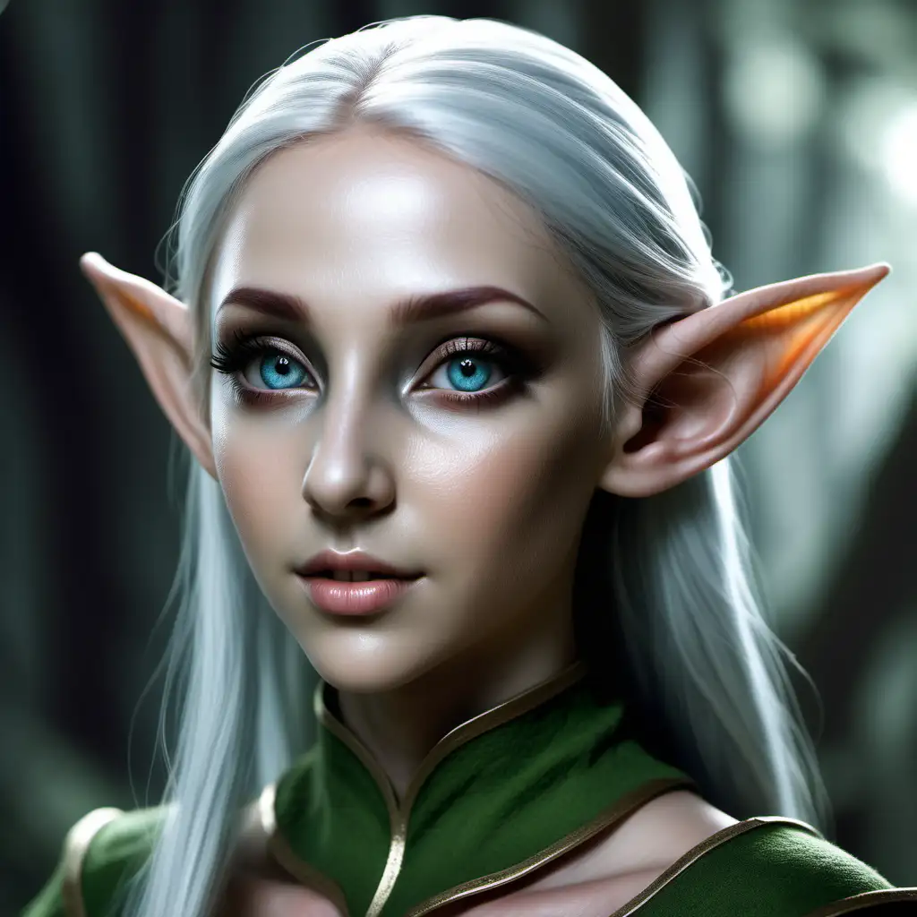 A very realistic elf. Take inspiration from fantasy imagery but make it believable, as if it were part of our reality. With slight alienoid features, a slightly elongated neck and head and an air of grace out of the ordinary. 