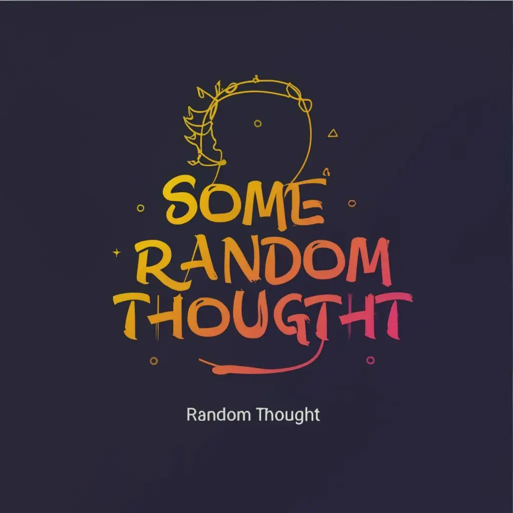 logo, alphabets, with the text "some random thought", typography, be used in Internet industry