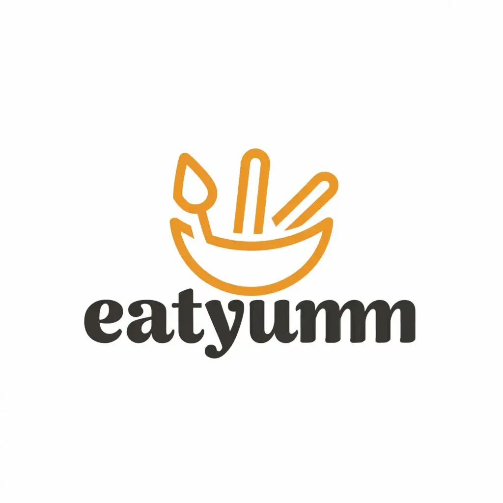 a logo design,with the text "eatyumm", main symbol:food,Minimalistic,be used in Restaurant industry,clear background