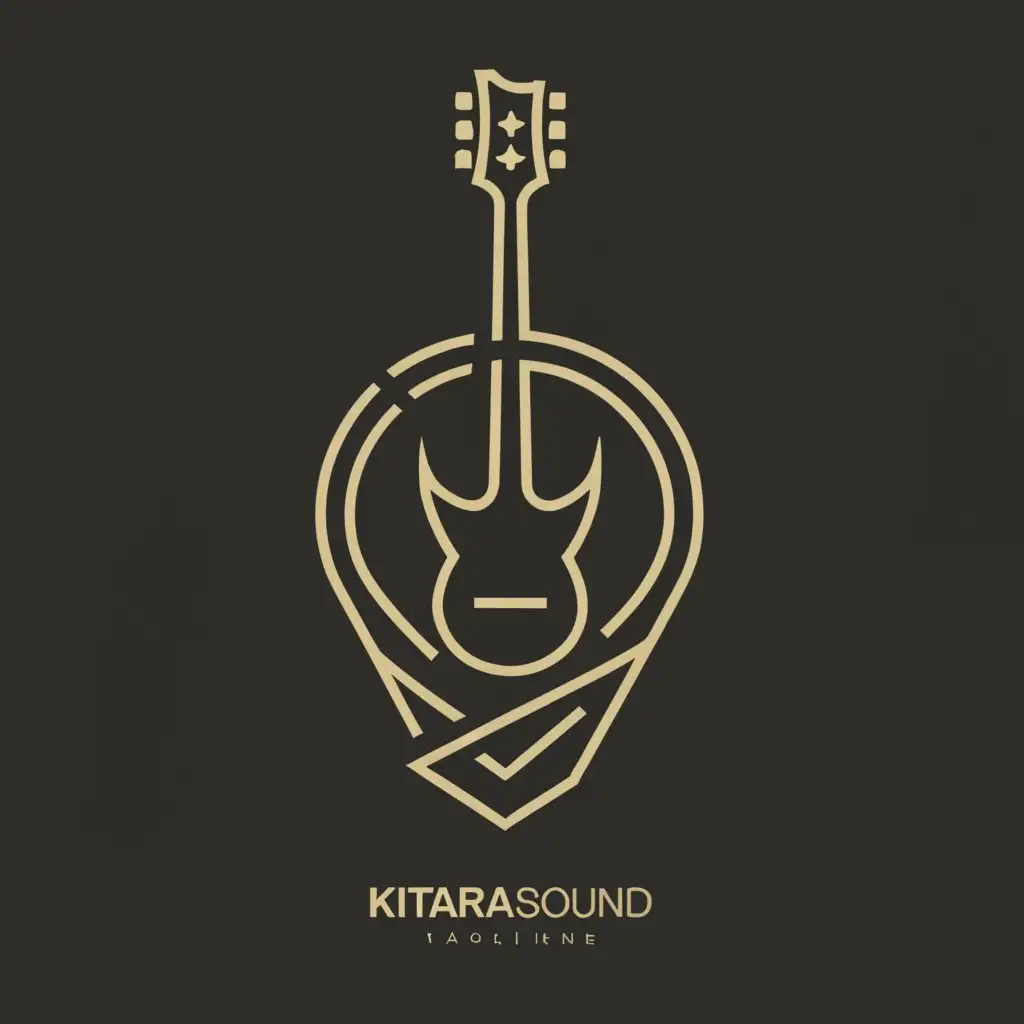 a logo design,with the text "KitaraSound", main symbol:Guitarr,Moderate,be used in Education industry,clear background