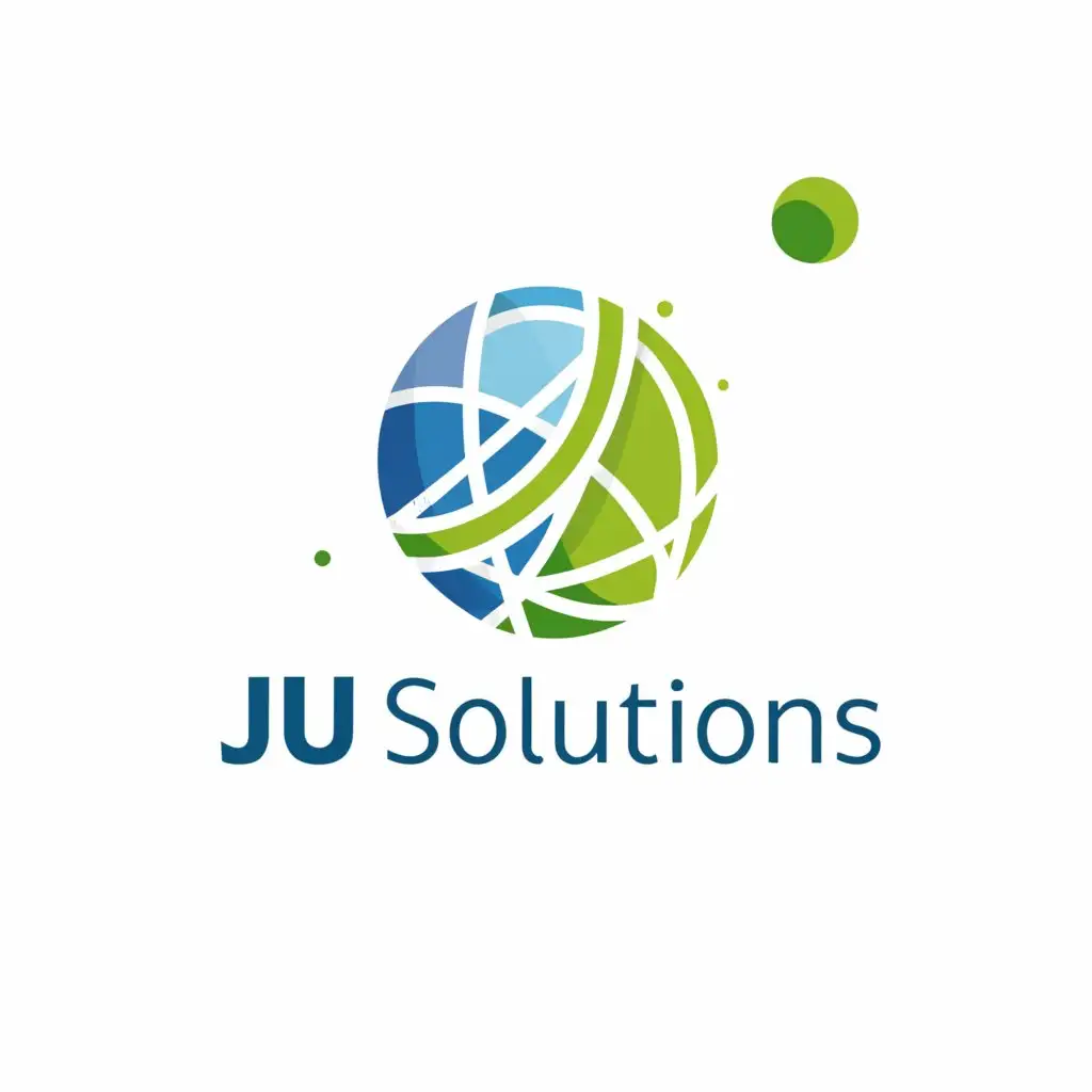 a logo design,with the text "JU Solutions
Janusz Utrata
", main symbol:Earth,Moderate,be used in Technology industry,clear background