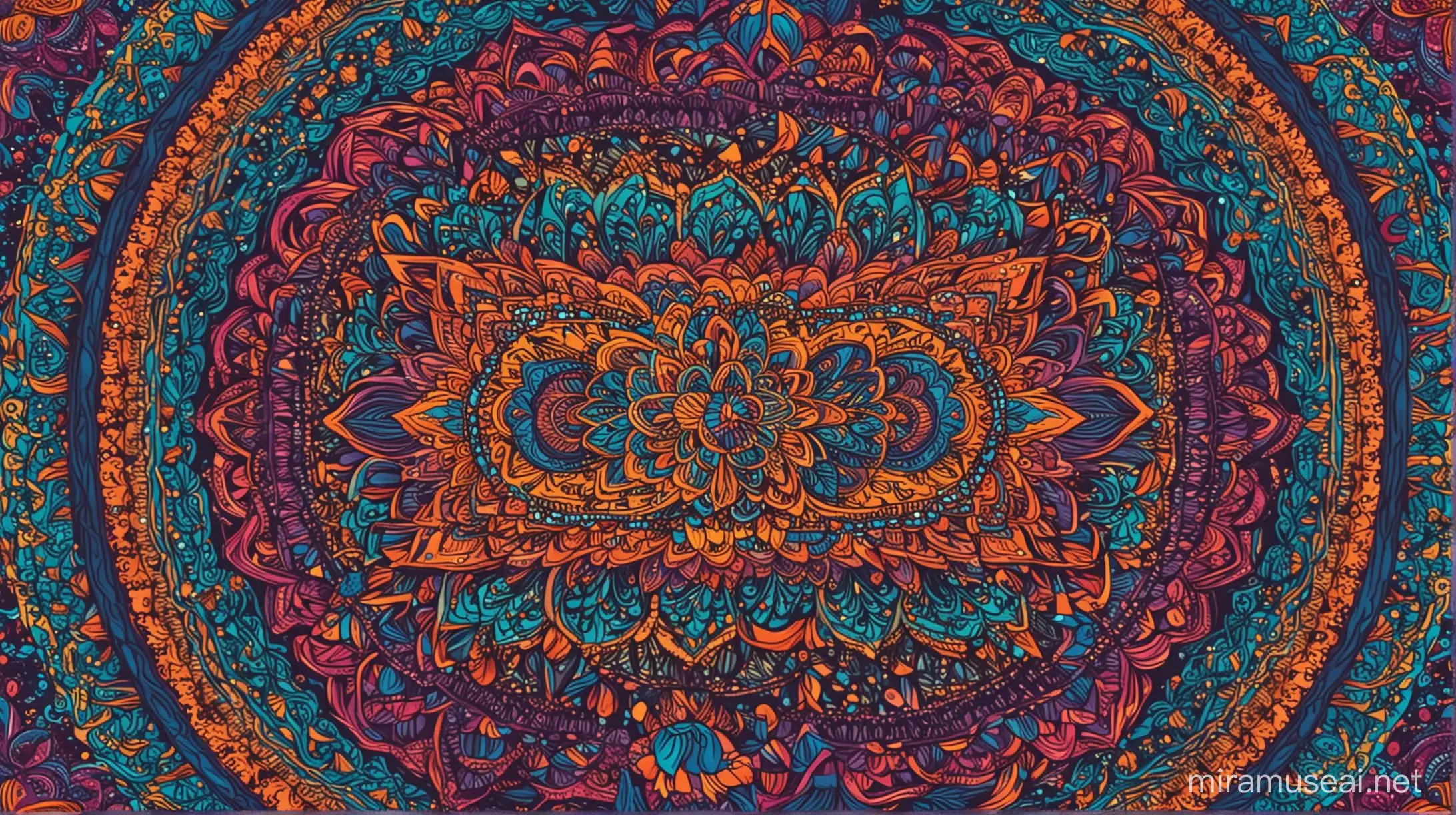 YogaInspired Mandala Pattern in Vibrant Colors
