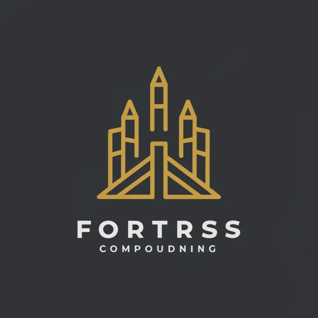 a logo design,with the text "Fortress Compounding", main symbol:castle,Minimalistic,be used in Finance industry,clear background