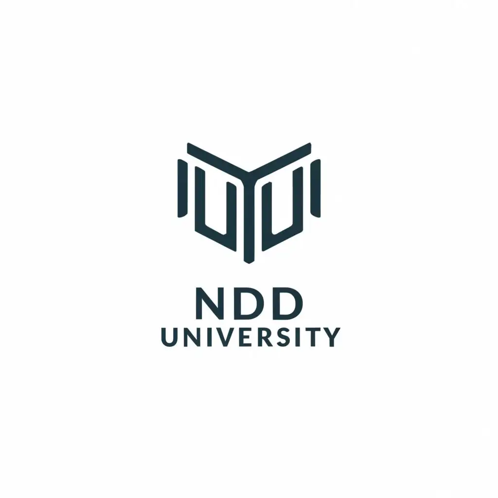 a logo design,with the text "NDU University", main symbol:Study, University, Simple , write NDU in text.,Minimalistic,be used in Education industry,clear background