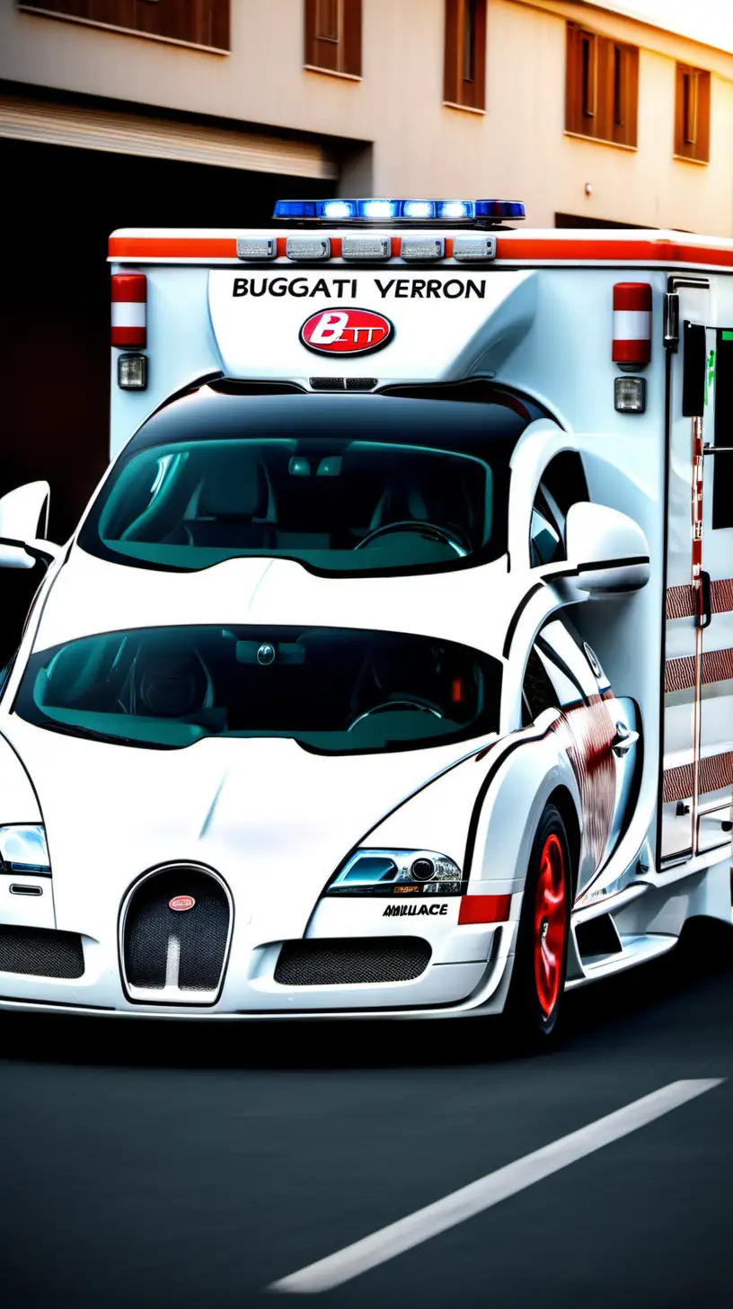 Luxurious Bugatti Veyron Transformed into a HighSpeed Ambulance Truck