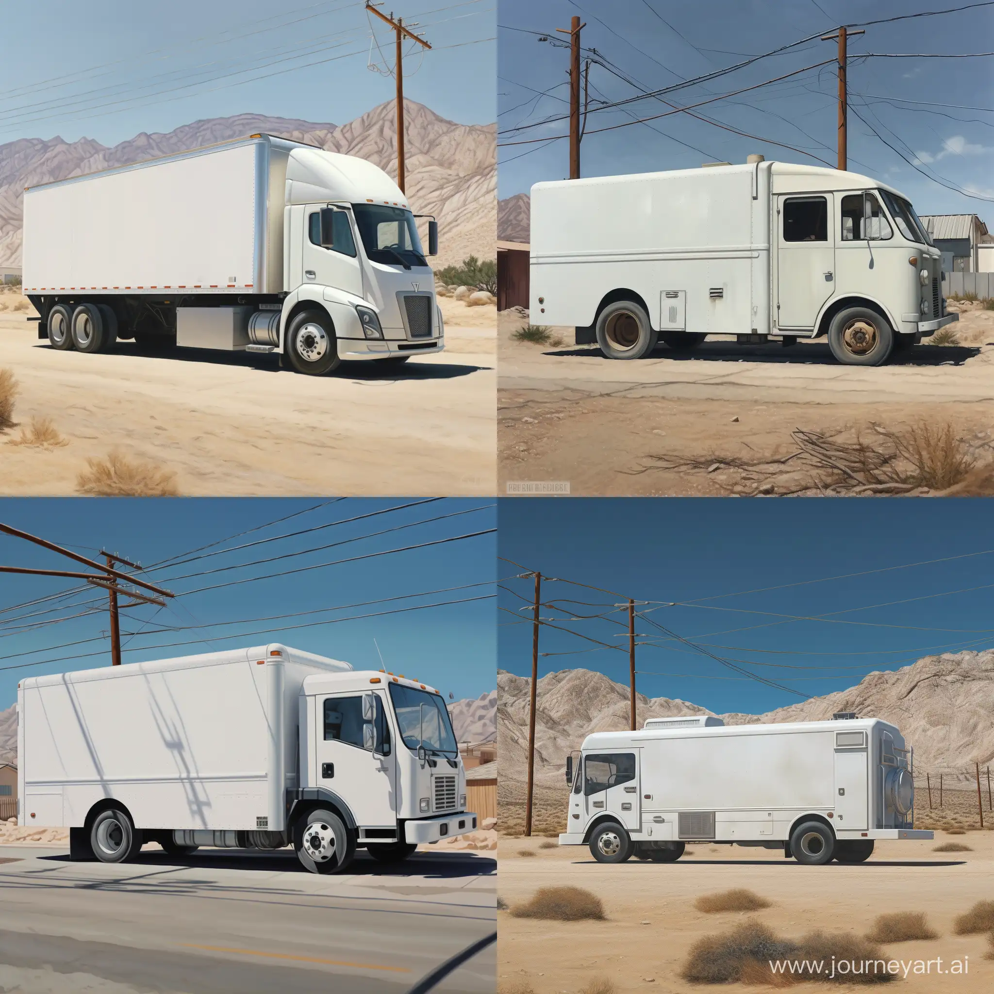 Realistic-White-Electric-Truck-Parked-Without-a-Trailer