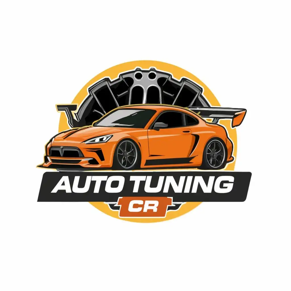 logo, Sport car, with the text "Auto tuning cr", typography, be used in Automotive industry
