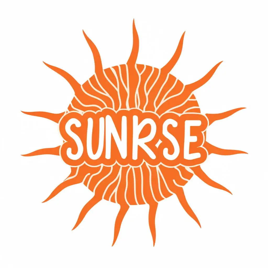 logo, sun, with the text "Sunrise", typography