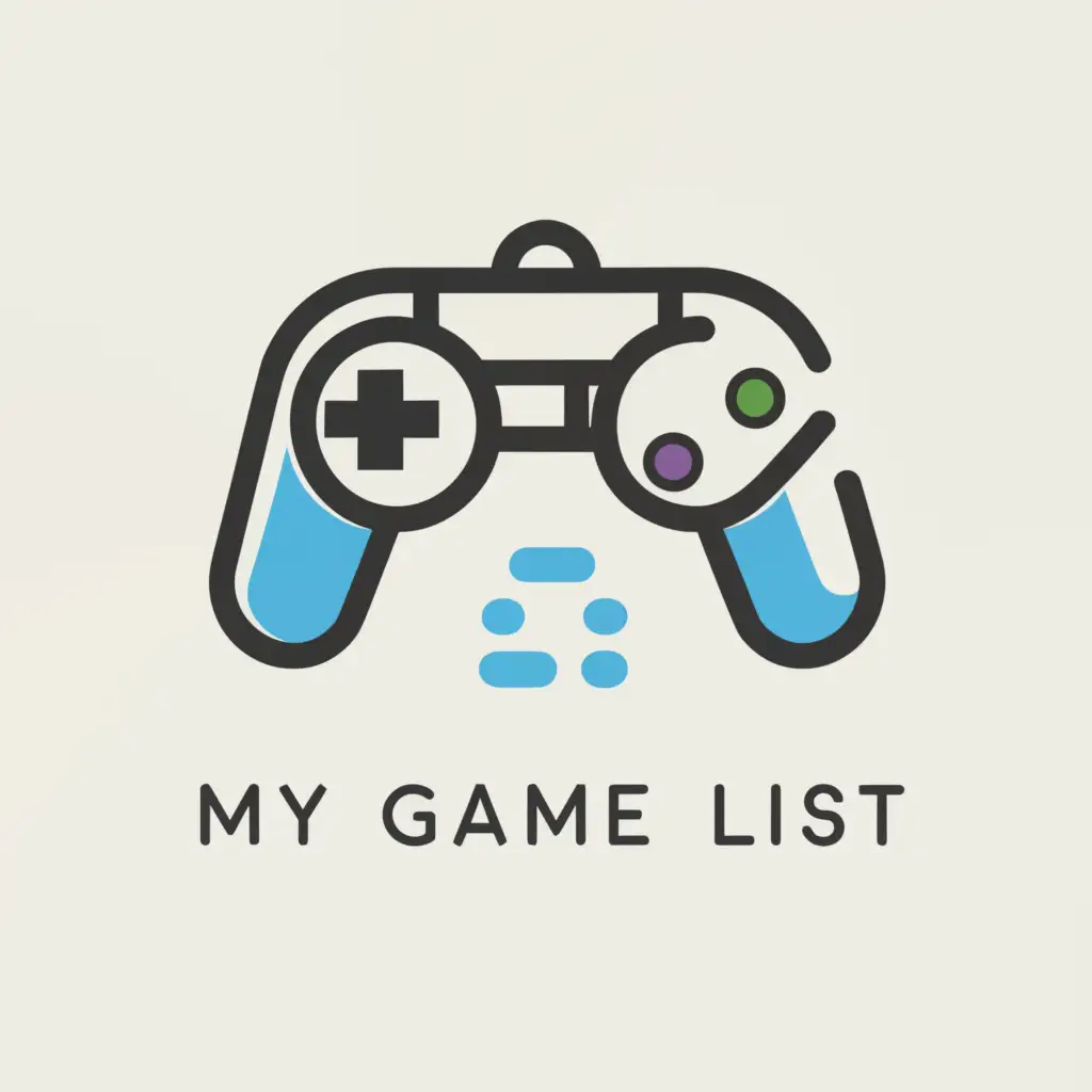 a logo design,with the text "My Game List", main symbol:controller,Moderate,clear background