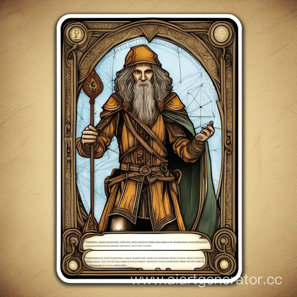 Epic-Collectible-Card-Featuring-a-HalfElf-Guy-Tarot-Concept-in-Leonardo-da-Vinci-Style