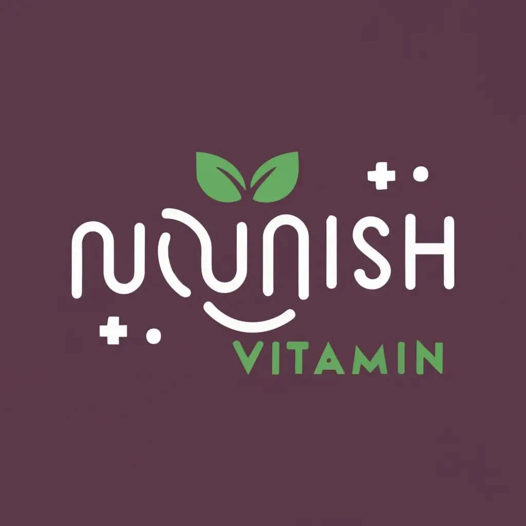 logo, growth, nutrition, wellness, movement, with the text "Nourish vitamin", typography, be used in Medical Dental industry