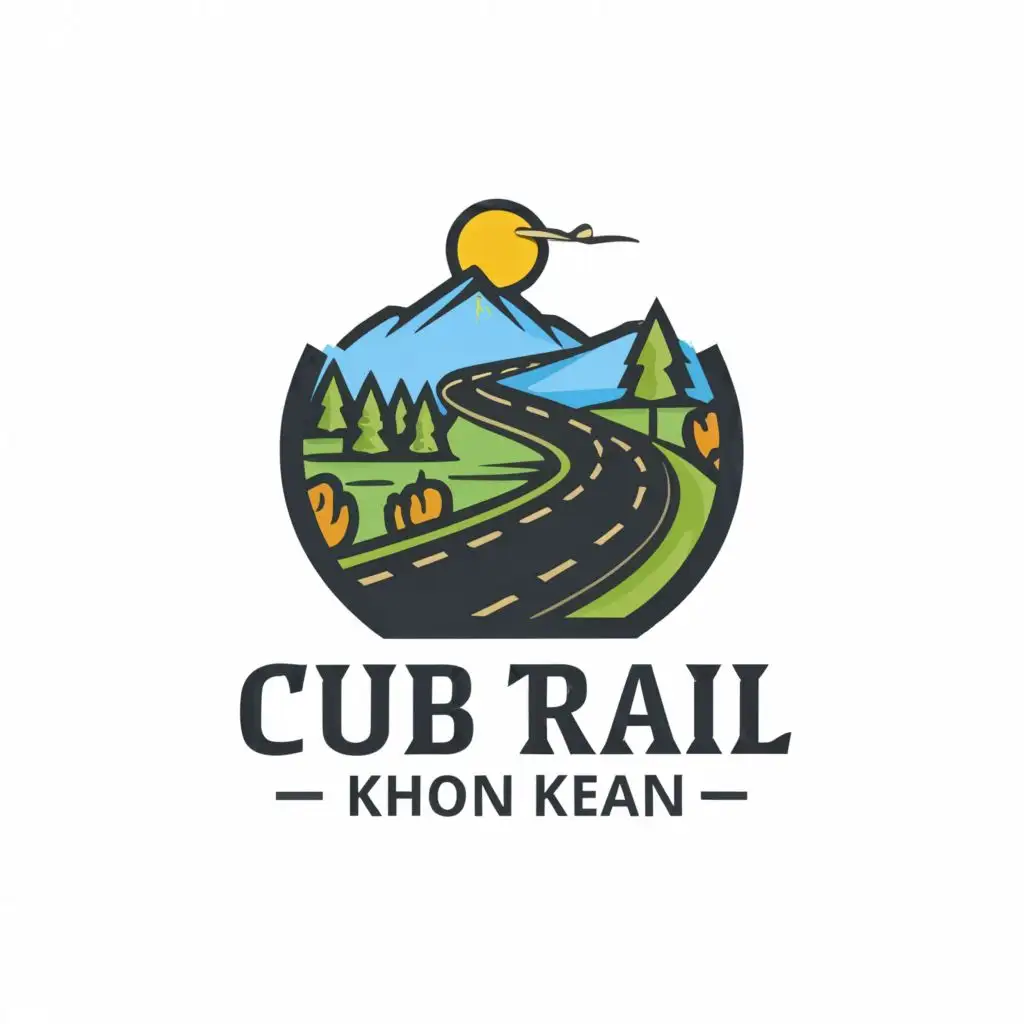 a logo design,with the text "CUB Trail Khon Kean", main symbol:Road,Moderate,be used in Travel industry,clear background