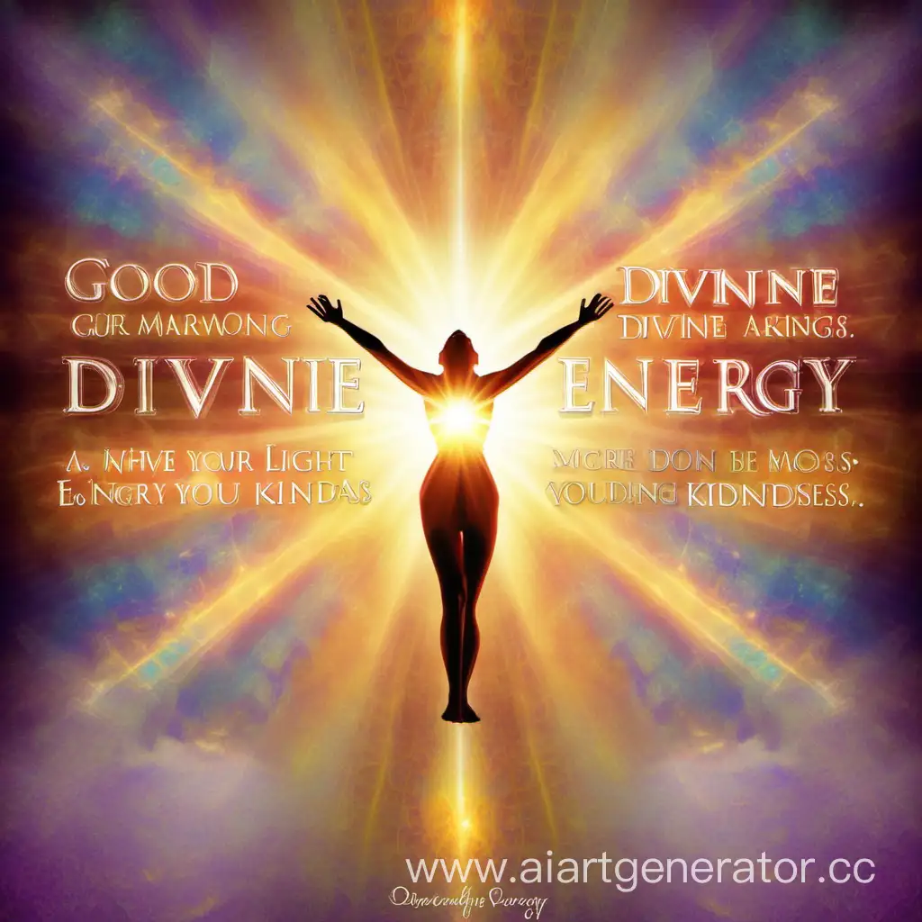 Good morning, divine energy, light, kindness