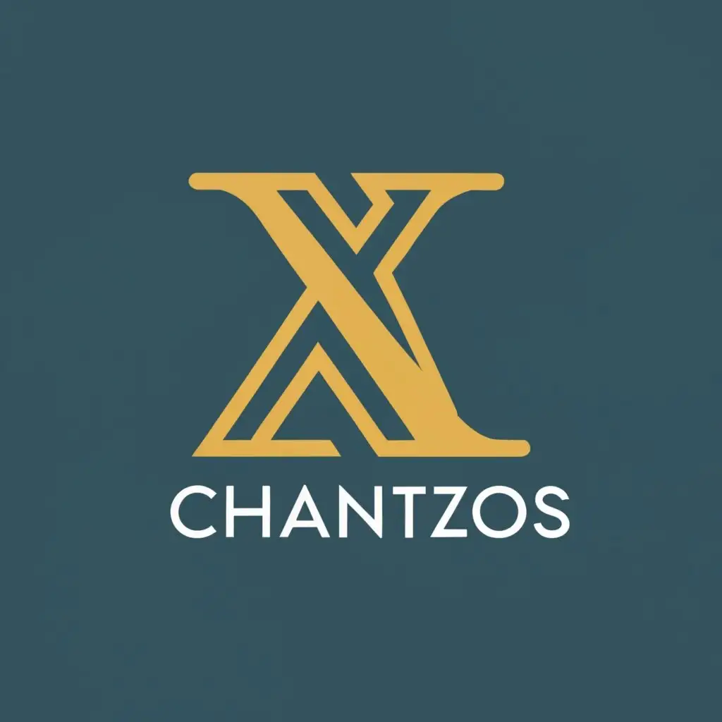 logo, letter x and letter a for attorney, with the text "Master Chantzos", typography, be used in Legal industry