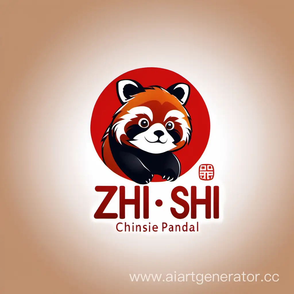 придумай пнг логотип для школы китайского языка с красной пандой, логотип должен быть минималистичным и на нем должно быть название "Чжи Ши"