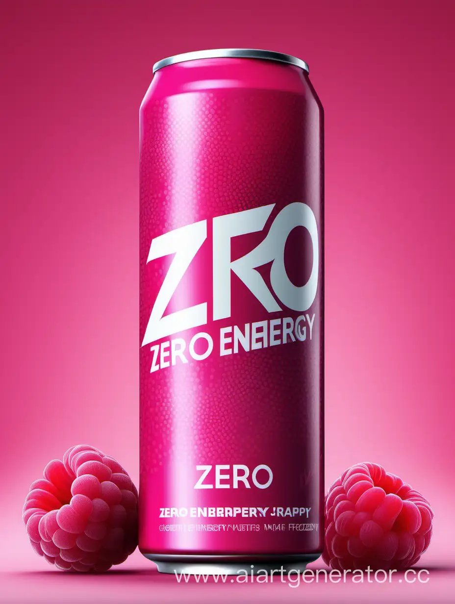 Energy drink "zero energy" With frozen raspberry flavor