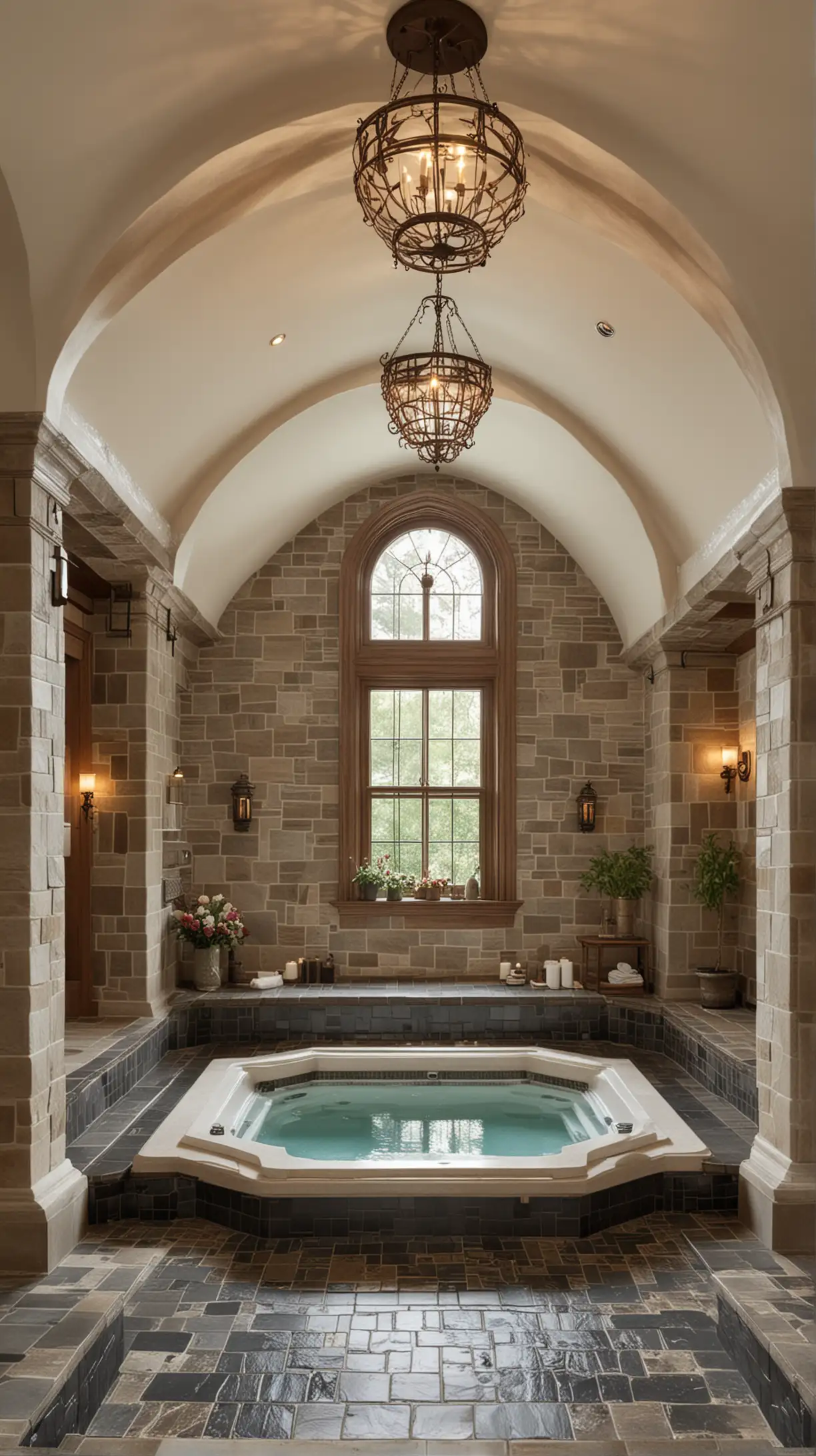 Elegant Tudorstyle Spa Retreat with Lavish Gardens and Fountain