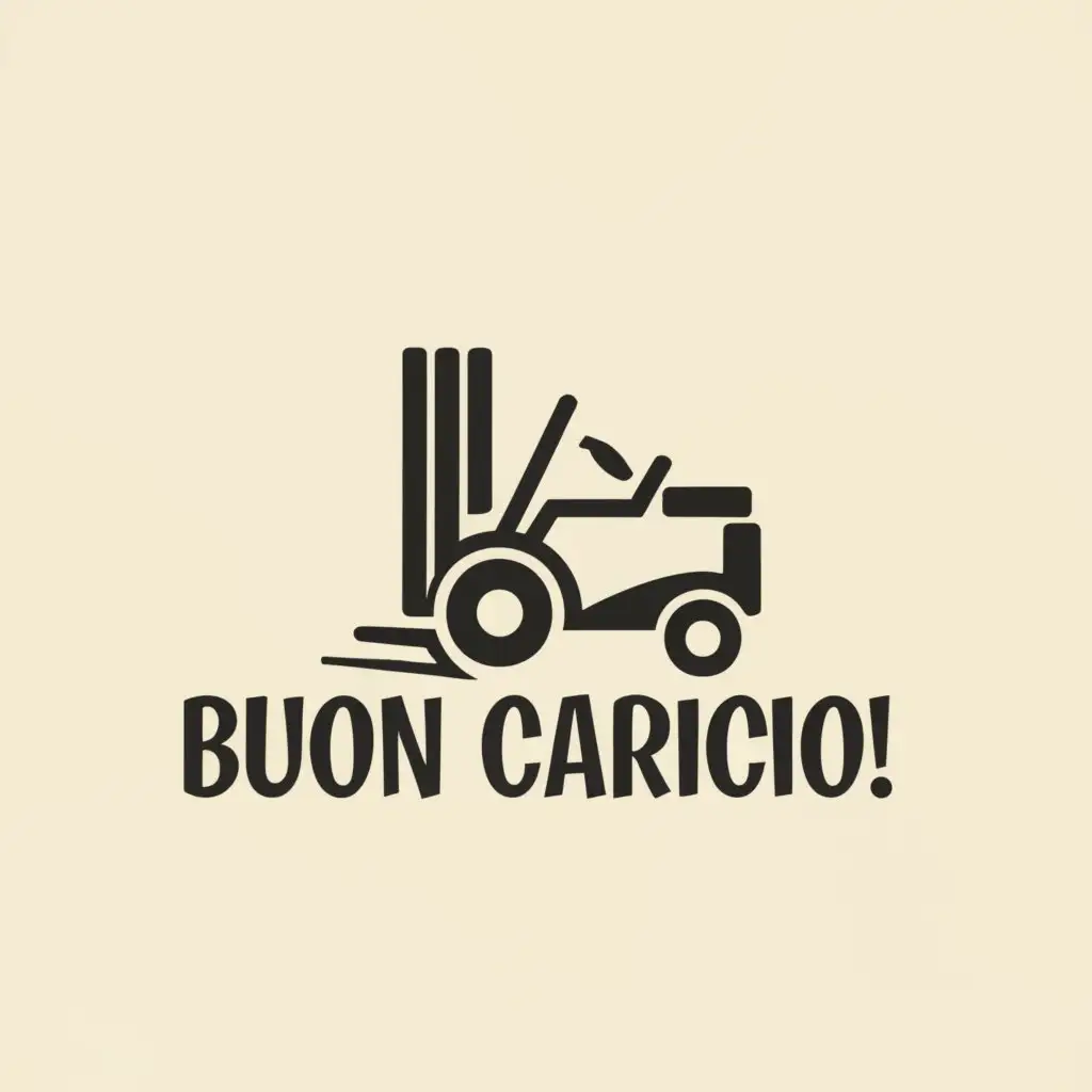 a logo design,with the text "Buon Carico!", main symbol:forklift,Moderate,clear background
