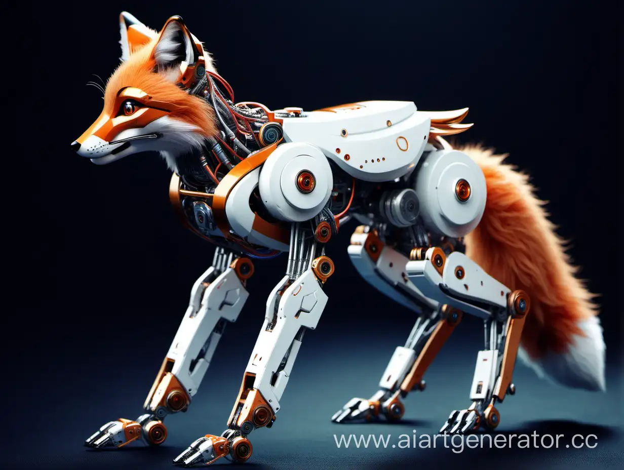 Graceful-Fox-Robot-Sculpture-with-Intricate-Metal-Details