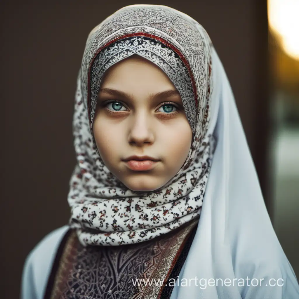 Slavic muslim girl