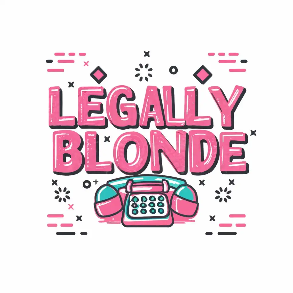 LOGO-Design-for-Legally-Blonde-Y2K-Pink-Phone-Symbol-with-Event-Industry-Theme