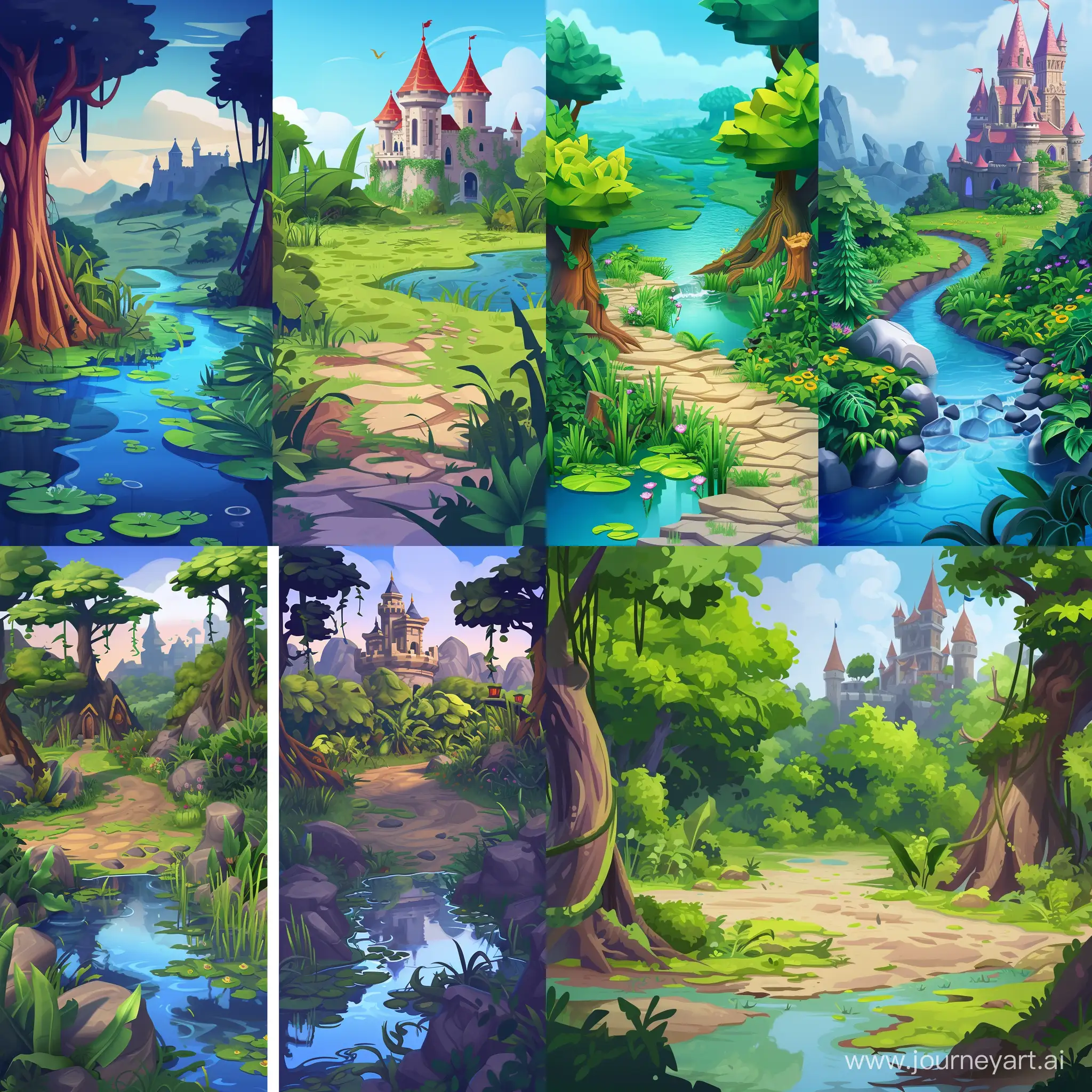 Enchanting-Swamp-Castle-Mobile-Game-Backdrop