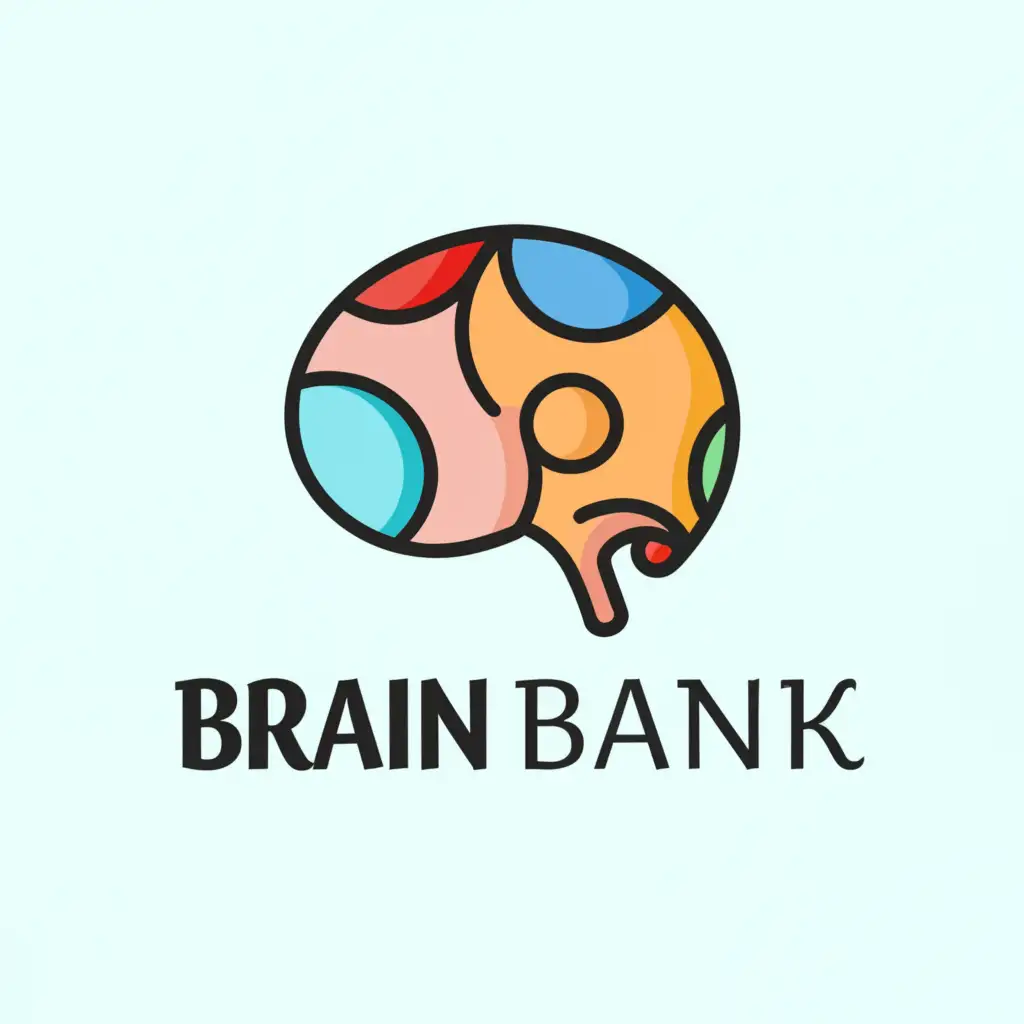 a logo design,with the text "Brain Bank", main symbol:Brain,Moderate,be used in Technology industry,clear background