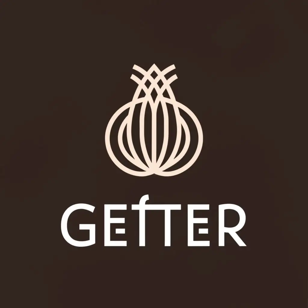 a logo design,with the text "Geter", main symbol:onion ,Moderate,clear background