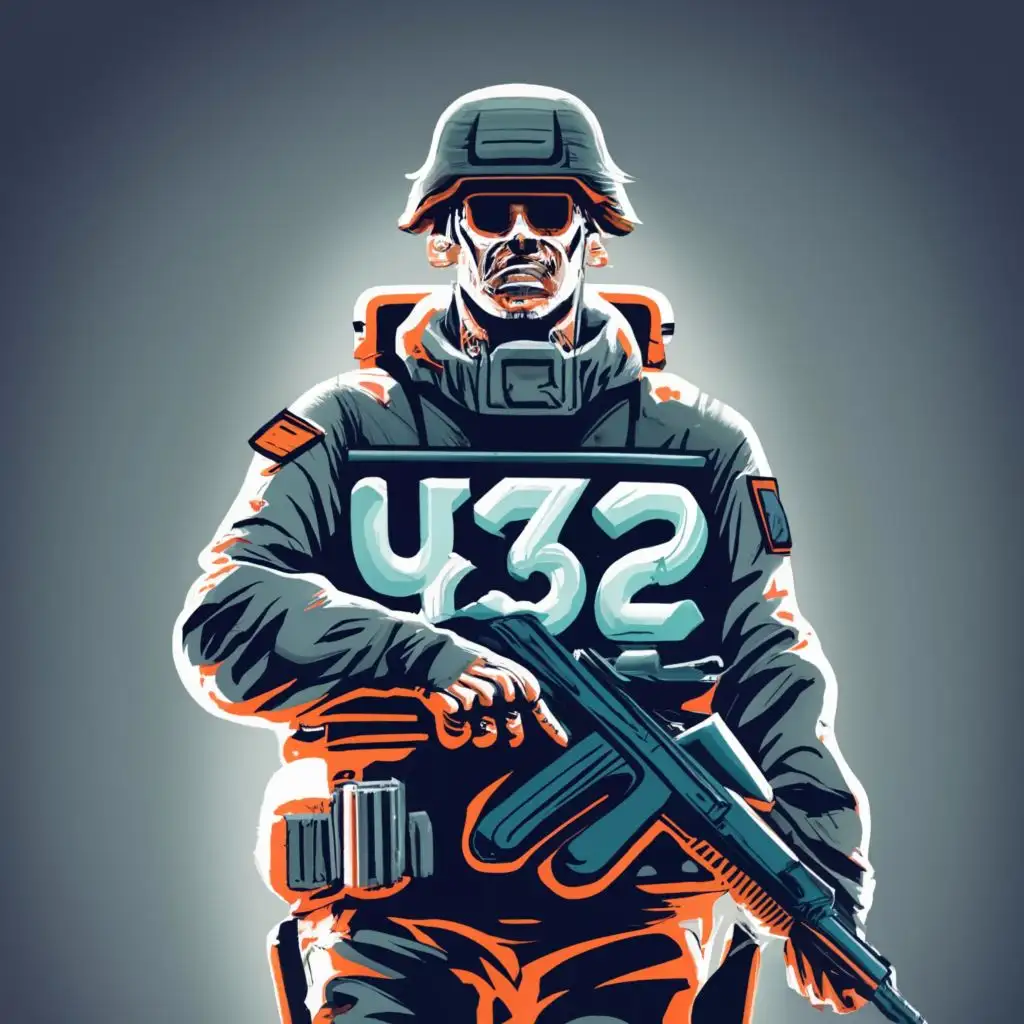 LOGO-Design-For-TV432-Modern-Soldier-Theme-with-Typography