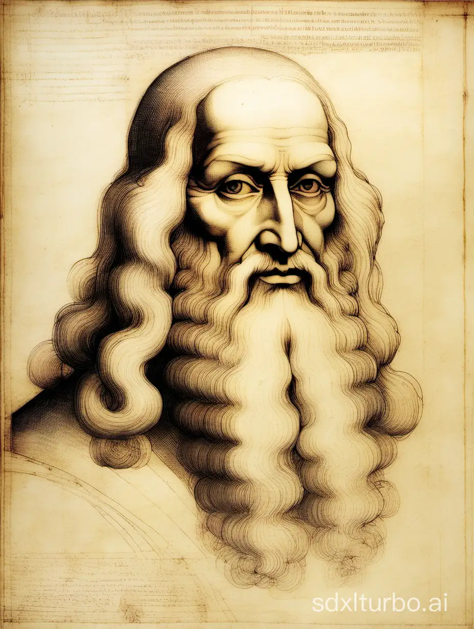 Leonardo-da-Vinci-Sketching-in-Renaissance-Studio