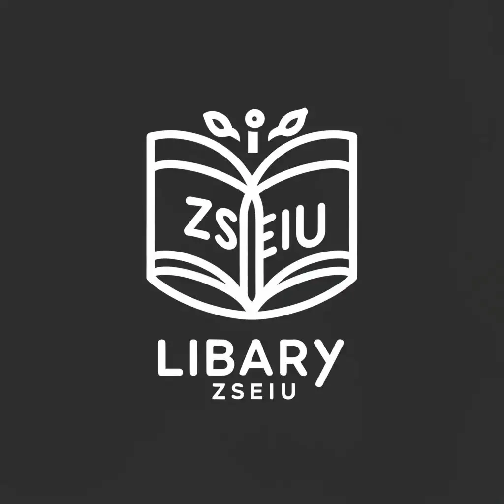 LOGO-Design-For-Library-ZSEIU-Literary-Charm-with-Book-Symbol-on-Clear-Background